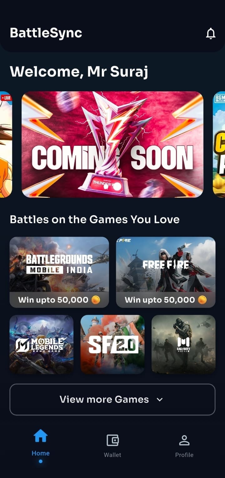 BattleSync App Screenshot